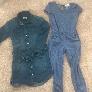 Old Navy Denim Dress & 1 P.C. Romper